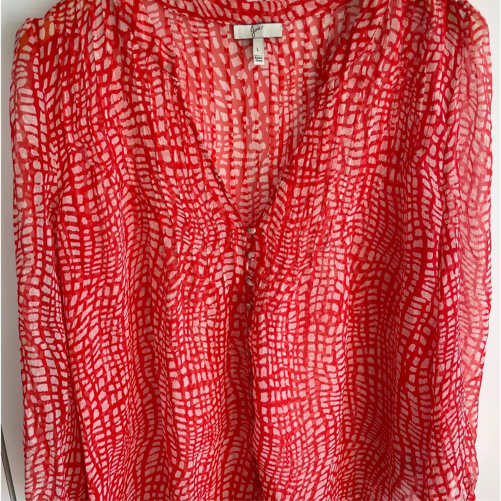 Joie blotch block sheer Blouse